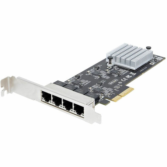 StarTech.com 4-Port 2.5G NBASE-T PCIe Network Card, Computer Network Card Interface, Intel&reg; I225-V, Quad-Port Ethernet, Multi-Gigabit NIC PR42GI-NETWORK-CARD