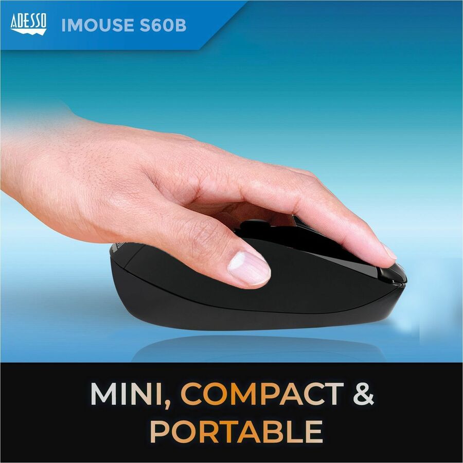 Adesso iMouse S60B - 2.4 GHz Wireless Programmable Nano Mouse IMOUSES60B