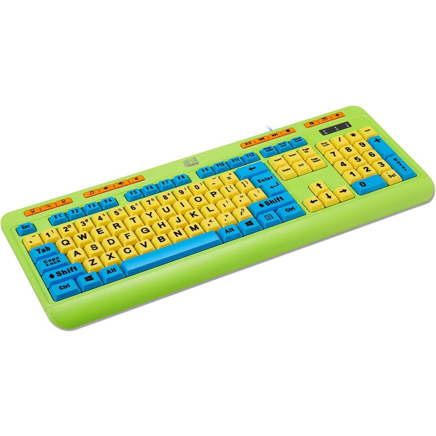 Adesso Antimicrobial Wired Kids Keyboard and Mouse Combo AKB-132DB