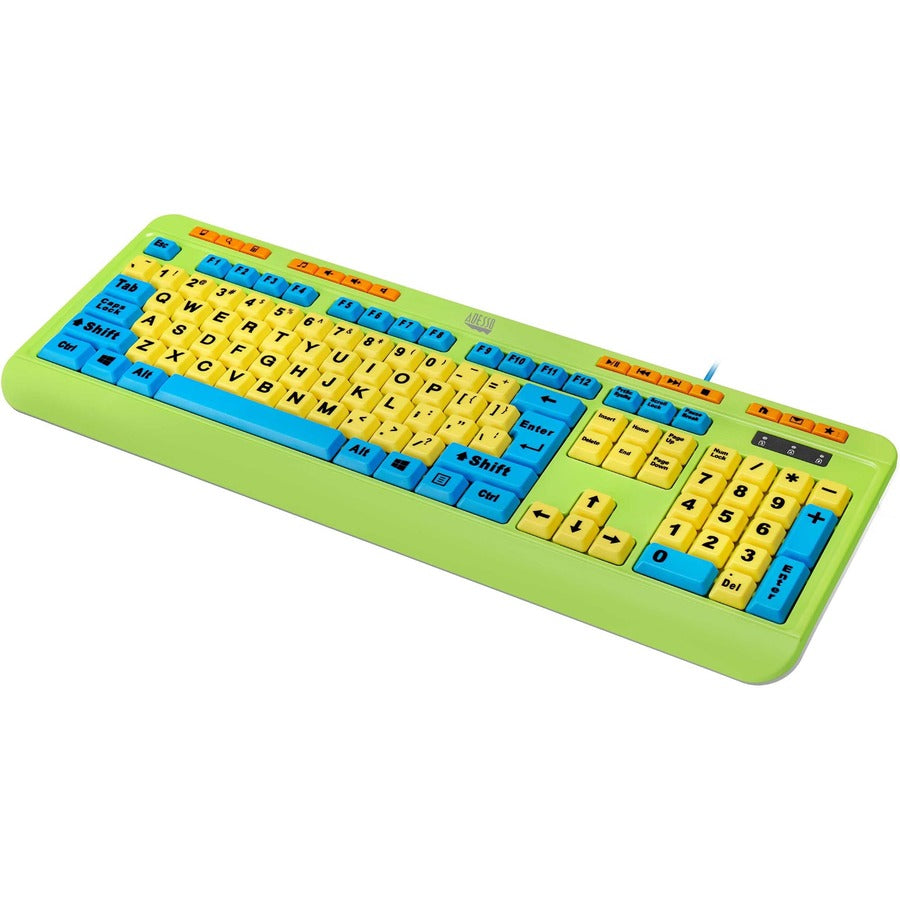 Adesso Antimicrobial Wired Kids Keyboard and Mouse Combo AKB-132DB