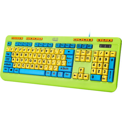 Adesso Antimicrobial Wired Kids Keyboard and Mouse Combo AKB-132DB