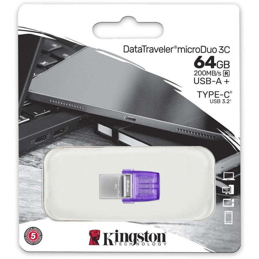 Kingston DataTraveler microDuo 3C USB Flash Drive DTDUO3CG3/64GB