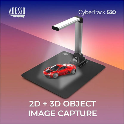 Adesso 5 Megapixel Fixed-Focus A4 Document Camera Scanner with OCR Text Recognition CyberTrack 520