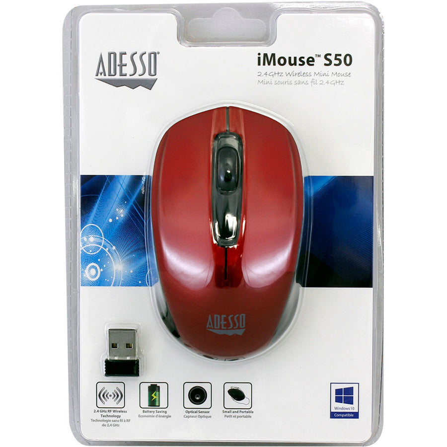 Adesso iMouse S50R - 2.4GHz Wireless Mini Mouse iMouse S50R