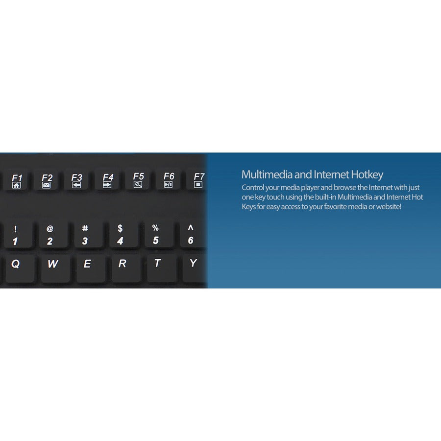 Adesso Antimicrobial Waterproof Touchpad Keyboard AKB-270UB