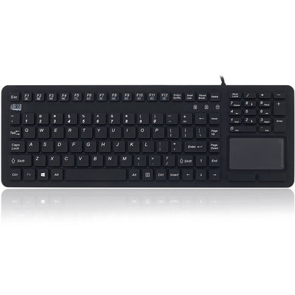 Adesso Antimicrobial Waterproof Touchpad Keyboard AKB-270UB