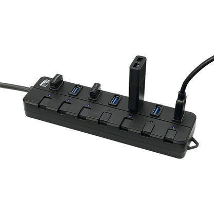 Hub USB 3.0 Adesso à 7 ports avec adaptateur secteur 5 V 2 A AUH-3070P