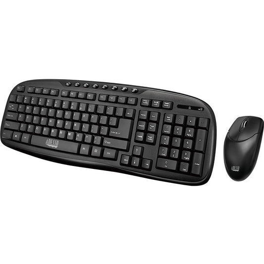 Adesso WKB-1330CB - 2.4 GHz Wireless Desktop Keyboard and Mouse Combo WKB-1330CB