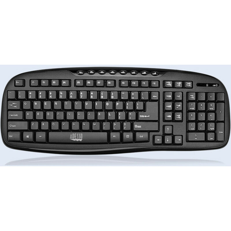 Adesso WKB-1330CB - 2.4 GHz Wireless Desktop Keyboard and Mouse Combo WKB-1330CB