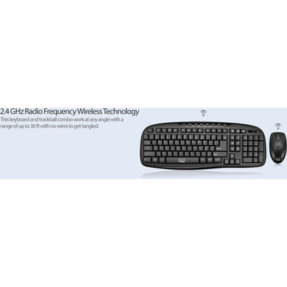 Adesso WKB-1330CB - 2.4 GHz Wireless Desktop Keyboard and Mouse Combo WKB-1330CB