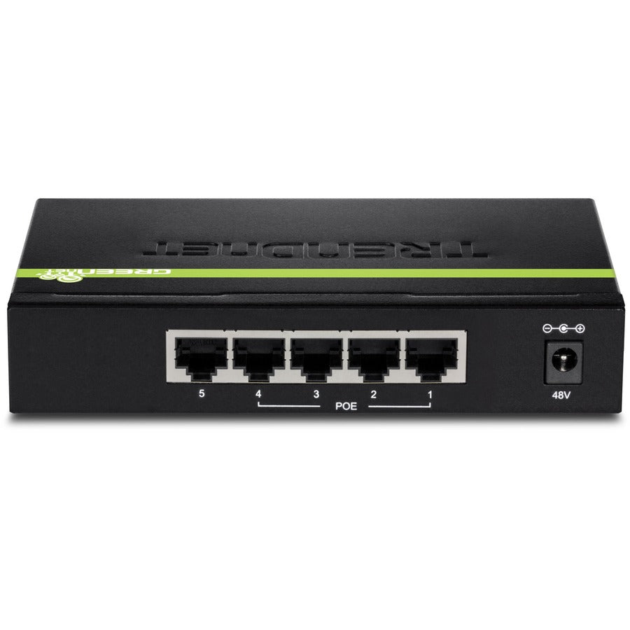 TRENDnet 5-Port Gigabit PoE+ Switch, 31 W PoE Budget, 10 Gbps Switching Capacity, Data & Power Through Ethernet To PoE Access Points And IP Cameras, Full & Half Duplex, Black, TPE-TG50g TPE-TG50g