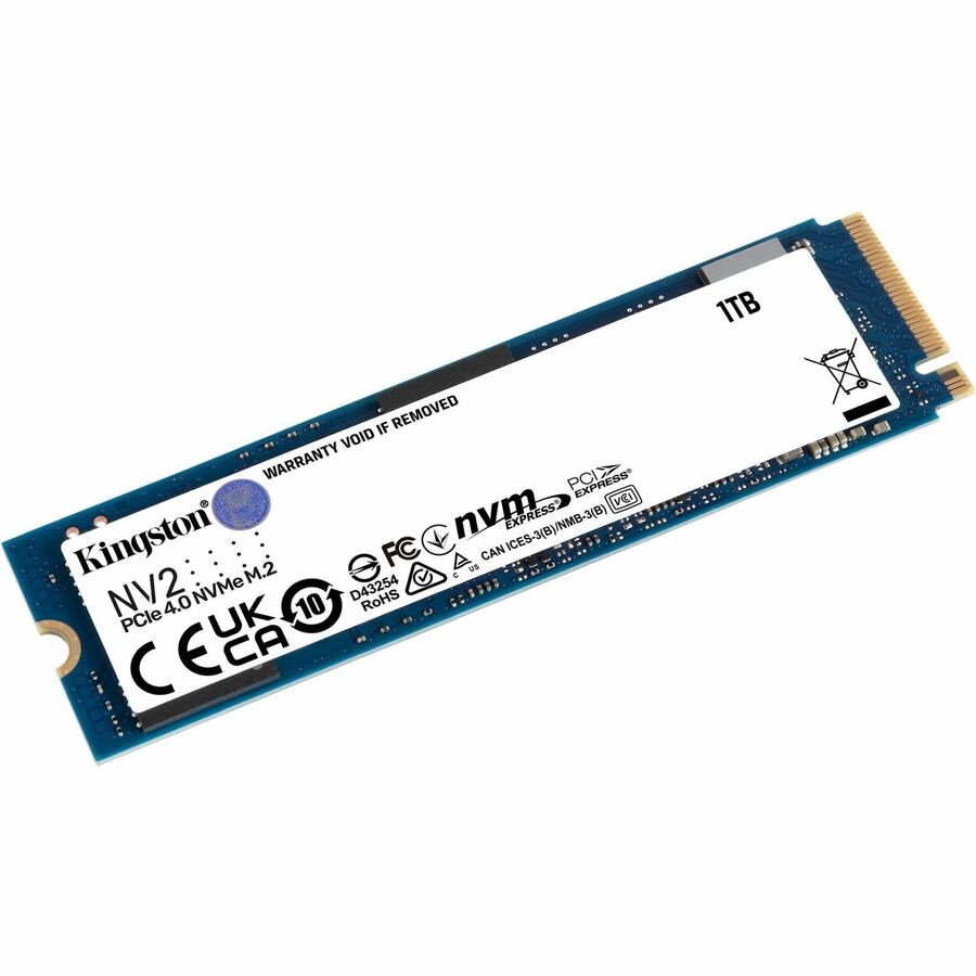 Kingston NV2 1 TB Solid State Drive - M.2 2280 Internal - PCI Express NVMe (PCI Express NVMe 4.0) SNV2S/1000GBK