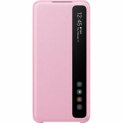 Samsung Smart Clear View Carrying Case (Flap) Samsung Galaxy S20 5G, Galaxy S20 Smartphone - Pink EF-ZG980CPEGCA