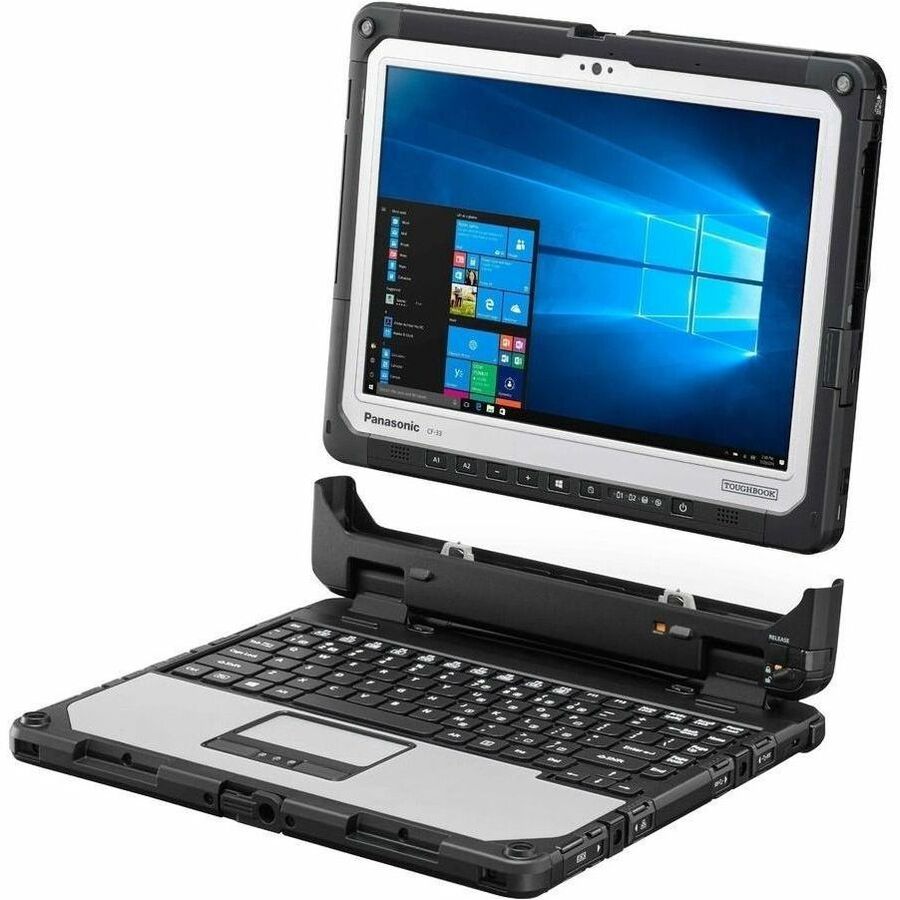 Ordinateur portable 2 en 1 détachable et robuste à écran tactile 12 pouces Panasonic TOUGHBOOK CF-33 CF-33UZ019AM - QHD - Intel Core i5 12e génération i5-1245U - Technologie vPro - 16 Go - SSD 512 Go CF-33UZ019AM