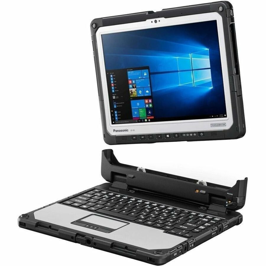 Ordinateur portable 2 en 1 détachable et robuste à écran tactile 12 pouces Panasonic TOUGHBOOK CF-33 CF-33UZ019AM - QHD - Intel Core i5 12e génération i5-1245U - Technologie vPro - 16 Go - SSD 512 Go CF-33UZ019AM