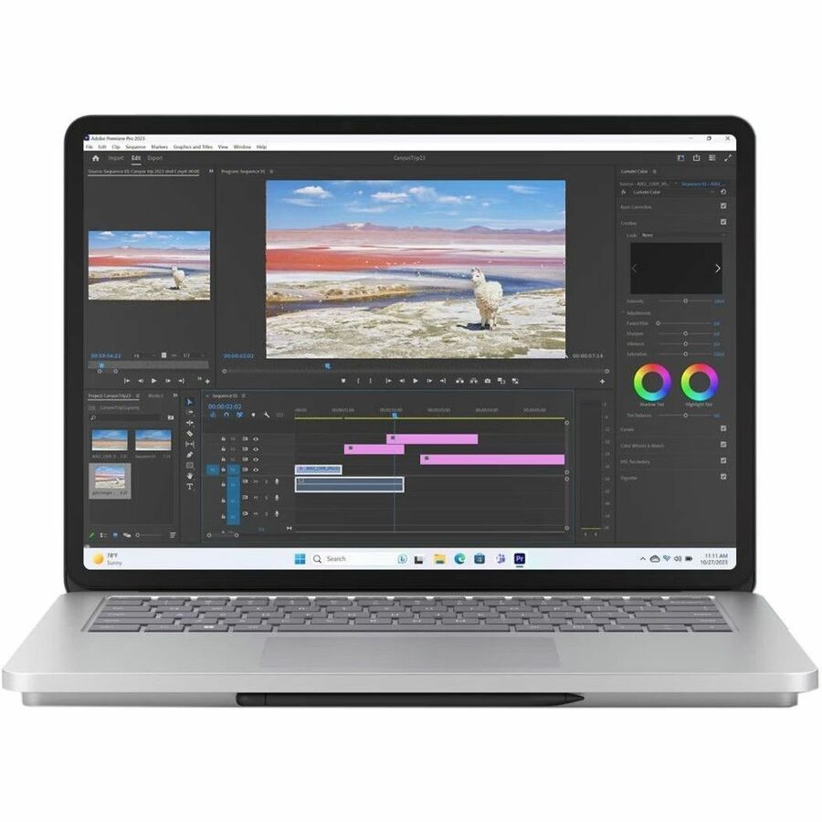 Microsoft Surface Laptop Studio 2 14.4" Touchscreen Convertible (Floating Slider) 2 in 1 Notebook - Intel Core i7 - Intel Evo Platform - 16 GB - 512 GB SSD - English, French Keyboard - Platinum ZRG-00002