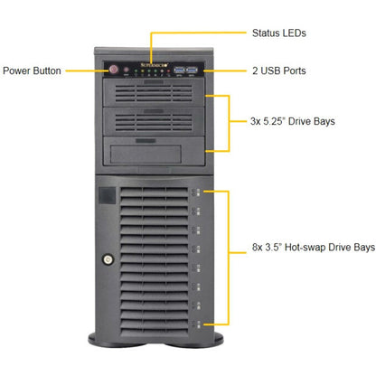 Supermicro SuperWorkstation 7049A-T Barebone System - 4U Tower - Socket P LGA-3647 - 2 x Processor Support SYS-7049A-T