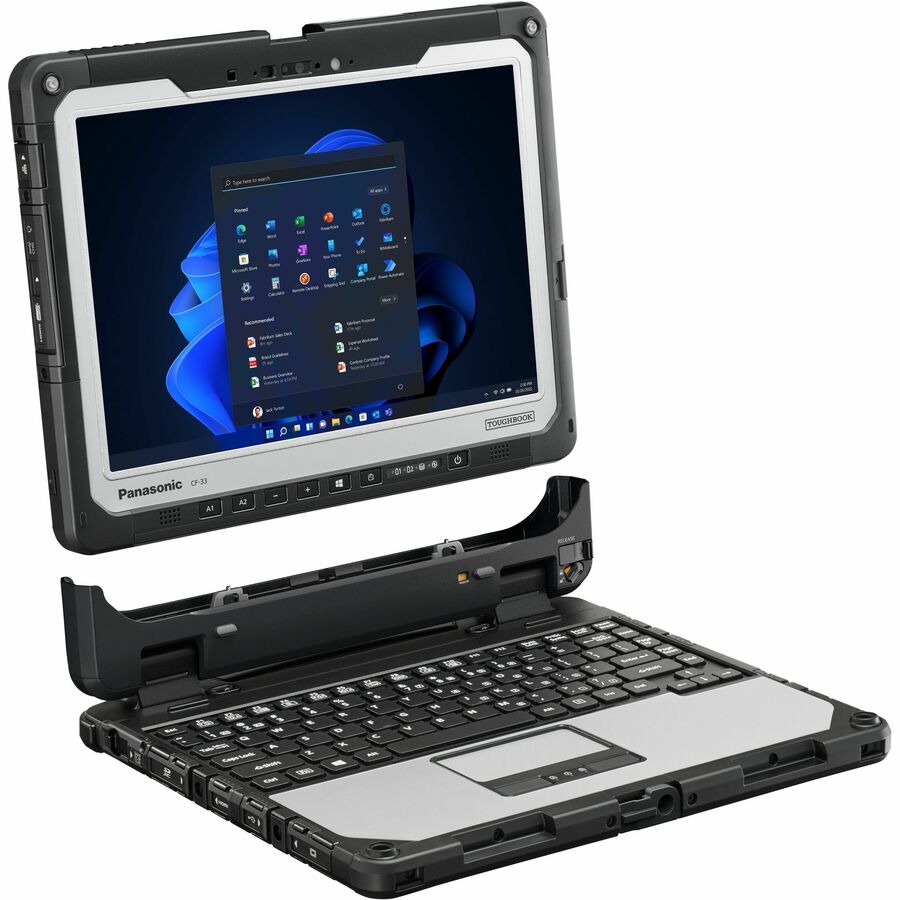 Ordinateur portable 2 en 1 détachable et robuste à écran tactile 12" Panasonic TOUGHBOOK CF-33 CF33REPTTKM - QHD - Intel Core i5 10e génération i5-10310U - Technologie vPro - 16 Go - SSD 512 Go CF33REPTTKM