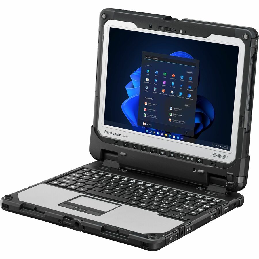 Ordinateur portable 2 en 1 détachable et robuste à écran tactile 12" Panasonic TOUGHBOOK CF-33 CF33REPTTKM - QHD - Intel Core i5 10e génération i5-10310U - Technologie vPro - 16 Go - SSD 512 Go CF33REPTTKM