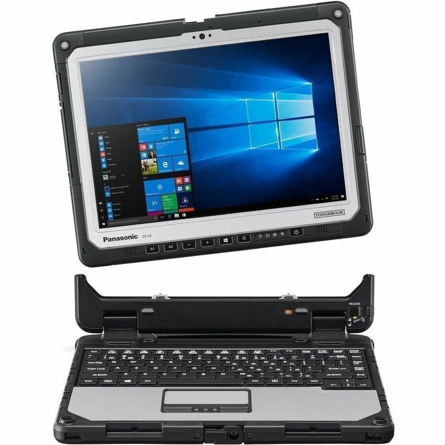 Ordinateur portable 2 en 1 détachable et robuste à écran tactile 12" Panasonic TOUGHBOOK CF-33 CF33REPTTKM - QHD - Intel Core i5 10e génération i5-10310U - Technologie vPro - 16 Go - SSD 512 Go CF33REPTTKM