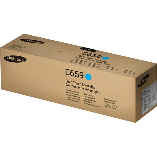 Samsung CLT-C659S Laser Toner Cartridge - Cyan Pack SU095A