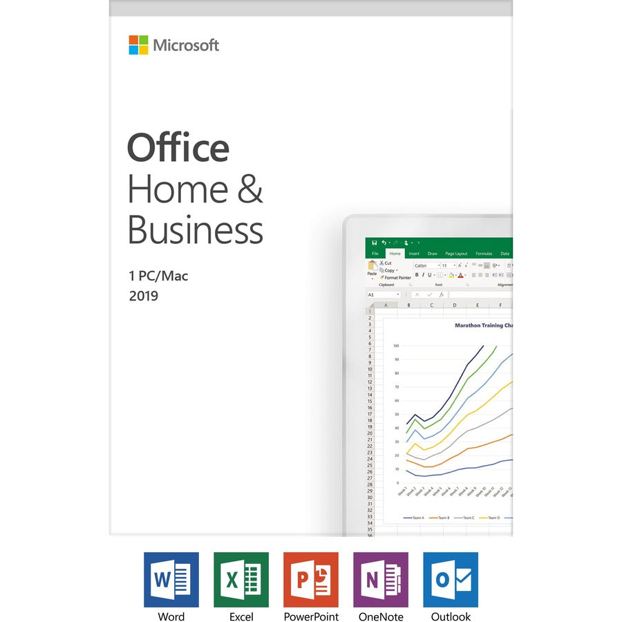 Microsoft Office 2019 Home & Business - Box Pack - NA/PR/TT Only Medialess T5D-03203