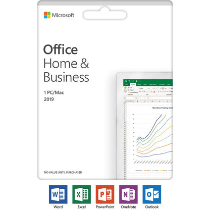 Microsoft Office 2019 Home & Business - Box Pack - NA/PR/TT Only Medialess T5D-03203