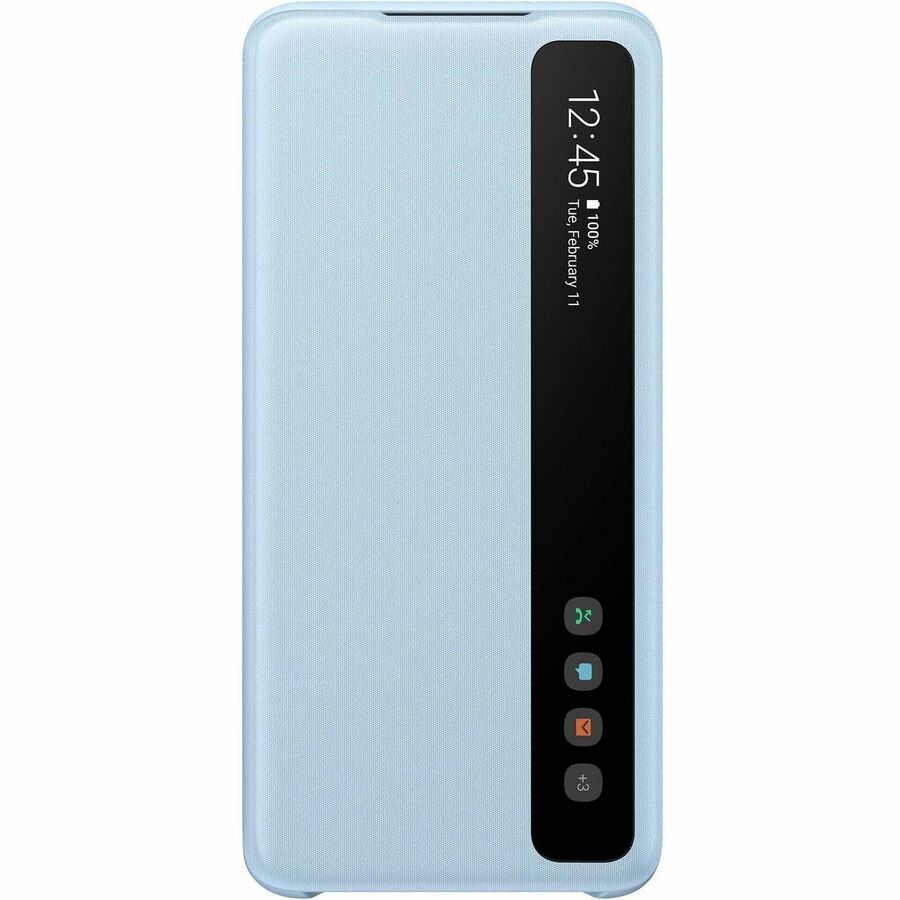 Samsung Smart Clear View Carrying Case Samsung Galaxy S20 5G Smartphone - Blue EF-ZG980CLEGCA