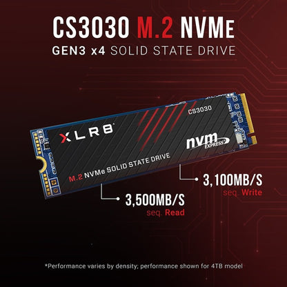 PNY CS3030 4 TB Solid State Drive - M.2 Internal - PCI Express NVMe (PCI Express NVMe 3.0 x4) M280CS3030-4TB-RB