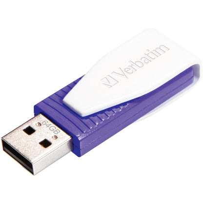 Verbatim 64GB Swivel USB Flash Drive - Violet 49816