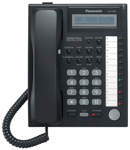 Panasonic KX-T7667 Telephone - Black (Refurbished)