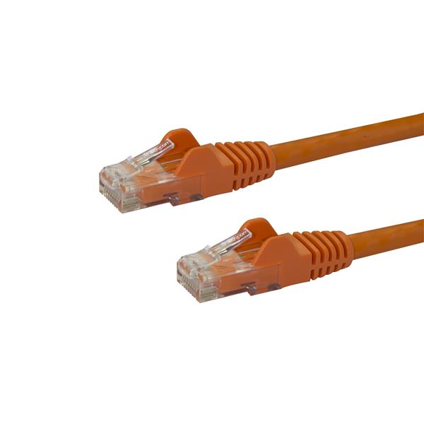 StarTech.com 1ft CAT6 Ethernet Cable - Orange Snagless Gigabit - 100W PoE UTP 650MHz Category 6 Patch Cord UL Certified Wiring/TIA N6PATCH1OR