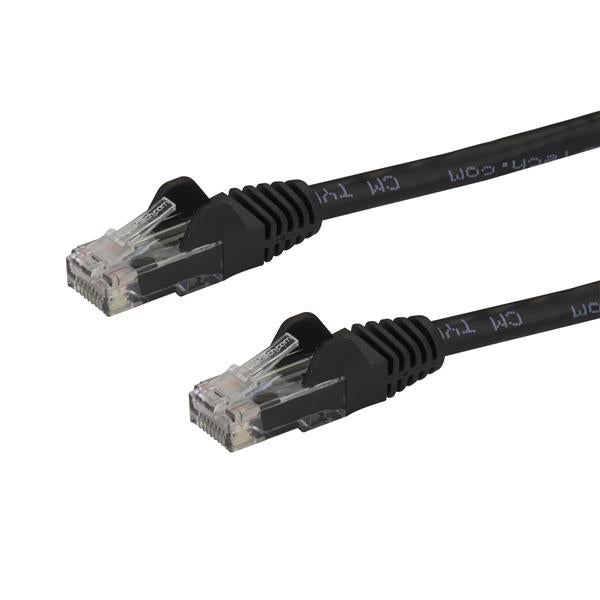 StarTech.com 15ft CAT6 Ethernet Cable - Black Snagless Gigabit - 100W PoE UTP 650MHz Category 6 Patch Cord UL Certified Wiring/TIA N6PATCH15BK