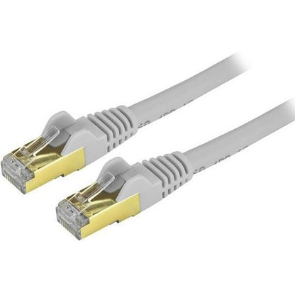 StarTech.com 25ft CAT6a Ethernet Cable - 10 Gigabit Category 6a Shielded Snagless 100W PoE Patch Cord - 10GbE Gray UL Certified Wiring/TIA C6ASPAT25GR