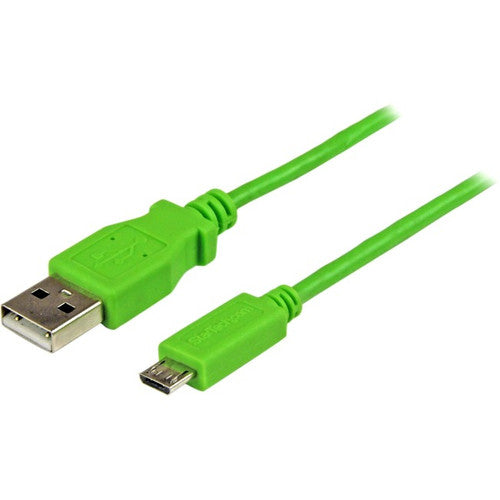 StarTech.com 1m Green Mobile Charge Sync USB to Slim Micro USB Cable for Smartphones and Tablets - A to Micro B M/M USBAUB1MGN