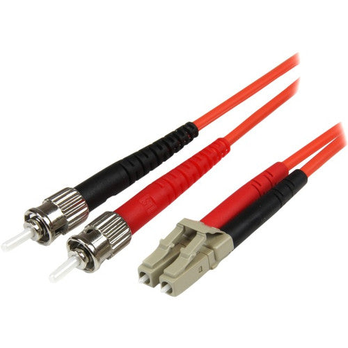 StarTech.com 2m Fiber Optic Cable - Multimode Duplex 50/125 - LSZH - LC/ST - OM2 - LC to ST Fiber Patch Cable 50FIBLCST2