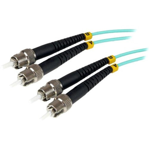 StarTech.com 1m Fiber Optic Cable - 10 Gb Aqua - Multimode Duplex 50/125 - LSZH - ST/ST - OM3 - ST to ST Fiber Patch Cable A50FBSTST1