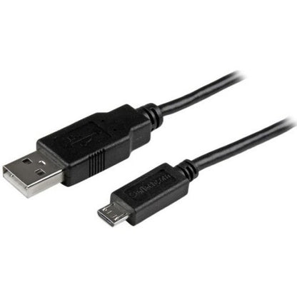 StarTech.com 1 ft Mobile Charge Sync USB to Slim Micro USB Cable for Smartphones and Tablets - A to Micro B M/M USBAUB1BK