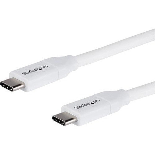 StarTech.com 2m 6 ft USB C to USB C Cable w/ 5A PD - M/M - White - USB 2.0 - USB-IF Certified - USB Type C Cable - USB C Charging Cable - USB C PD Cable USB2C5C2MW