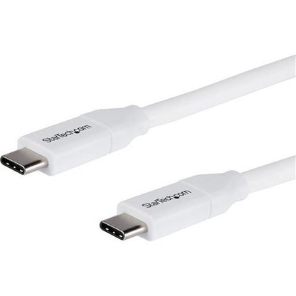 StarTech.com 2m 6 ft USB C to USB C Cable w/ 5A PD - M/M - White - USB 2.0 - USB-IF Certified - USB Type C Cable - USB C Charging Cable - USB C PD Cable USB2C5C2MW