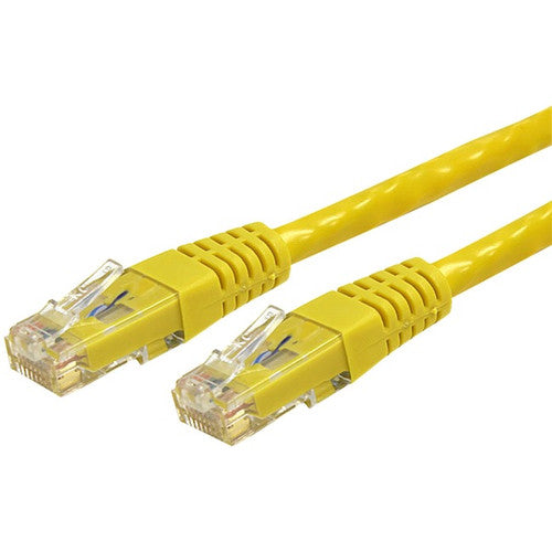 StarTech.com 50ft CAT6 Ethernet Cable - Yellow Molded Gigabit - 100W PoE UTP 650MHz - Category 6 Patch Cord UL Certified Wiring/TIA C6PATCH50YL