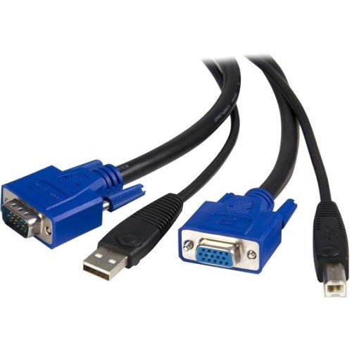 StarTech.com 10 ft 2-in-1 Universal USB KVM Cable - Video / USB cable - HD-15, 4 pin USB Type B (M) - 4 pin USB Type A, HD-15 - 10 SVUSB2N110