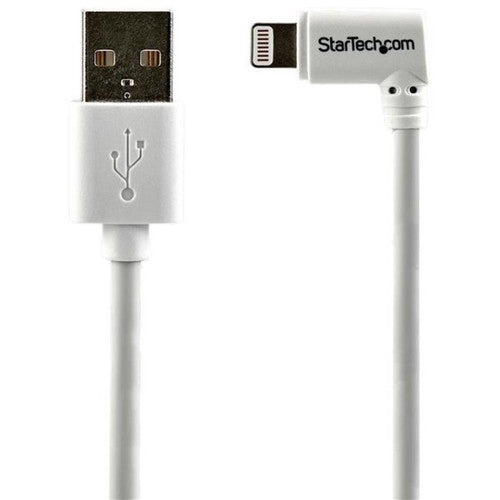 StarTech.com Angled Lightning to USB Cable - 2m (6ft) - White USBLT2MWR