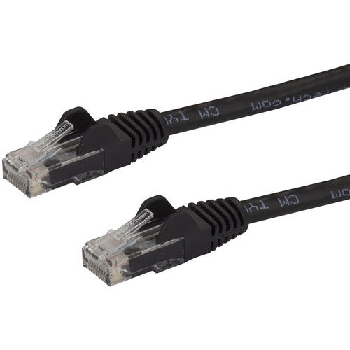 StarTech.com 12ft CAT6 Ethernet Cable - Black Snagless Gigabit - 100W PoE UTP 650MHz Category 6 Patch Cord UL Certified Wiring/TIA N6PATCH12BK