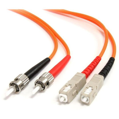 StarTech.com 1m Fiber Optic Cable - Multimode Duplex 62.5/125 - LSZH - ST /SC - OM1 - ST to SC Fiber Patch Cable FIBSTSC1