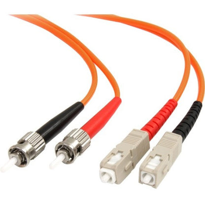 StarTech.com 3m Fiber Optic Cable - Multimode Duplex 62.5/125 - LSZH - ST /SC - OM1 - ST to SC Fiber Patch Cable FIBSTSC3