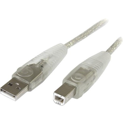 StarTech.com - Transparent USB 2.0 cable - 4 pin USB Type A (M) - 4 pin USB Type B (M) - ( USB / Hi-Speed USB ) - 15 ft USB2HAB15T