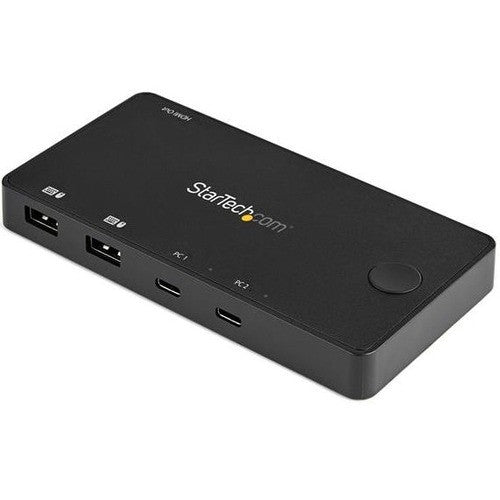 StarTech.com 2 Port USB C KVM Switch - 4K 60Hz HDMI - Compact UHD Desktop KVM Switch w/USB Type C Cables - Bus Powered MacBook ThinkPad SV211HDUC