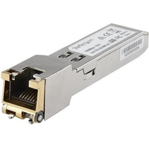 StarTech.com Cisco GLC-TE Compatible Module - SFP to RJ45 - 1000BASE-T 1G Copper Cat6/Cat5e Industrial Transceiver - Extended Temp 100m GLCTEST