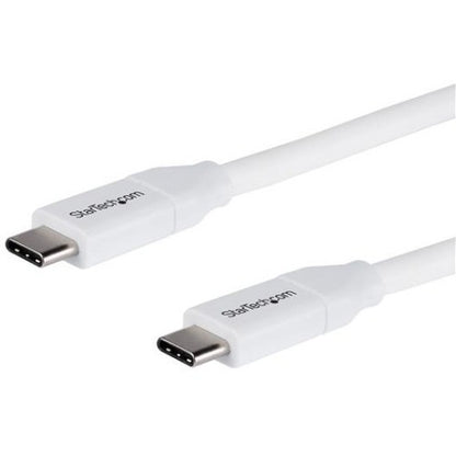 StarTech.com 4m 13 ft USB C to USB C Cable w/ 5A PD - M/M - White - USB 2.0 - USB-IF Certified - USB Type C Cable - USB C Charging Cable - USB C PD Cable USB2C5C4MW